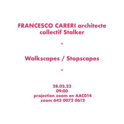 Lecture by Francesco Careri