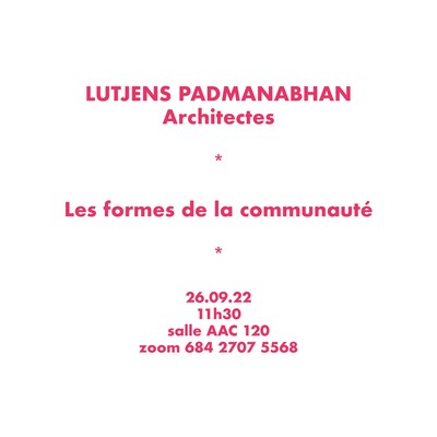 Conférence d'Oliver Lutjens 