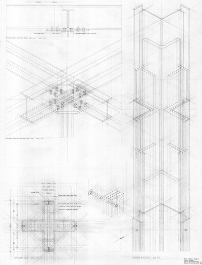 Barcelona Pavillon column details / Anna Streck