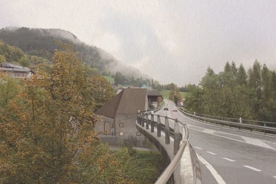 Perspective extérieure depuis le haut du pont