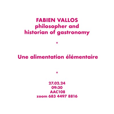 Lecture by Fabien Vallos